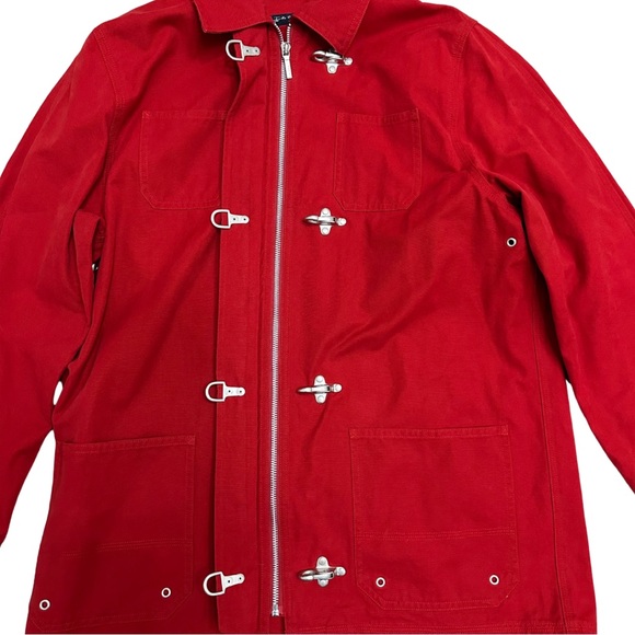 Vintage Lauren USRL Marine Supply Division Coat Large Red RARE Barn Coat EUC - Picture 5 of 11